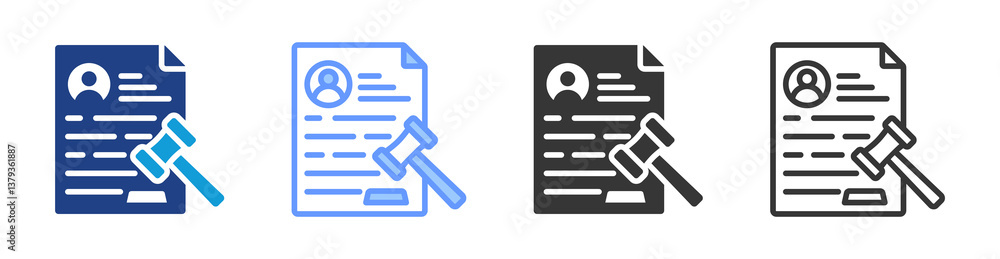 Poster legitimacy icon set multiple style collection