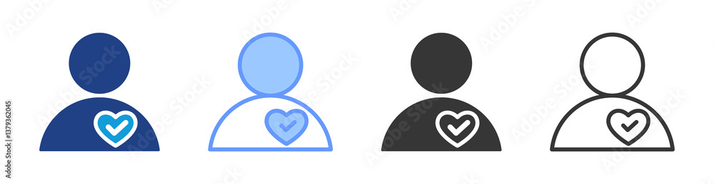 Poster Sincerity icon set multiple style collection