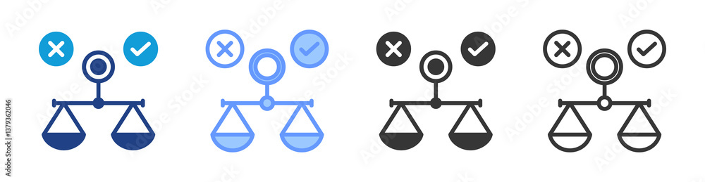 Aufkleber ethical icon set multiple style collection