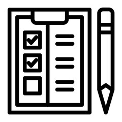 Task List Icon Outline Style for Project Management Pack Icon Themes