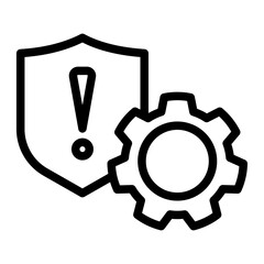 Risk Icon Outline Style for Project Management Pack Icon Themes