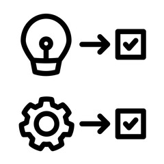 Project Plan Icon Outline Style for Project Management Pack Icon Themes