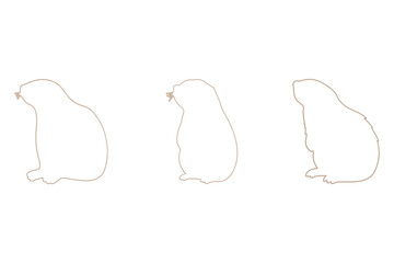 Marmot Outline Icon Set Design