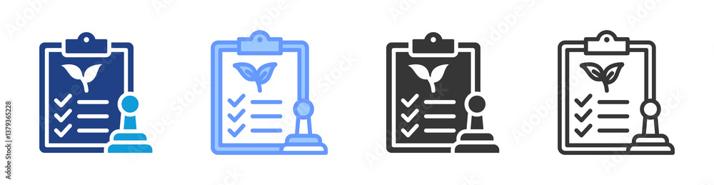 Poster Regulatory Environment icon set multiple style collection