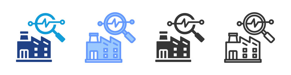 Obraz premium Industry Dynamic icon set multiple style collection