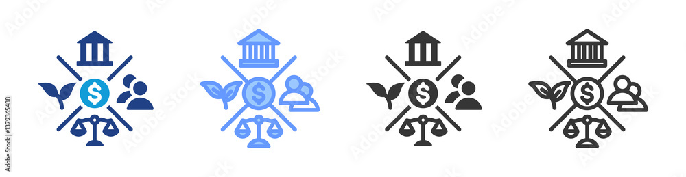 Poster Pastel Analysis icon set multiple style collection