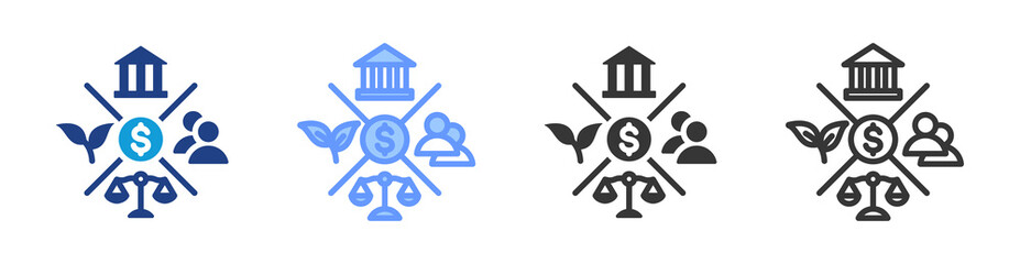 Pastel Analysis icon set multiple style collection