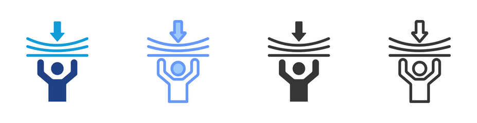 Resilience icon set multiple style collection