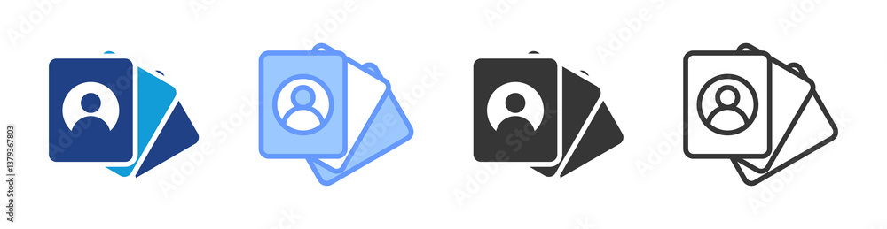 Poster Uncover icon set multiple style collection