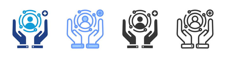 Enrichment icon set multiple style collection
