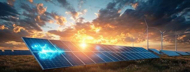 Photovoltaic Solar Panels and Wind Turbines in Urban Renewable Energy Landscape