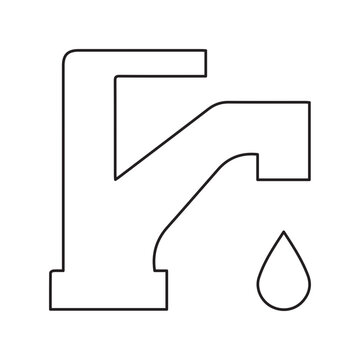 recommend clip art: Faucet tap line icon