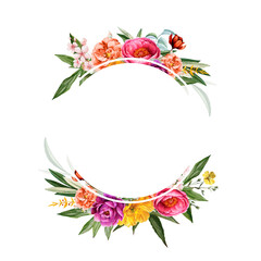 Obraz premium Hand-Painted Artistic Flower Arrangement for Invitations