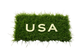 Natural green grass alphabet symbols evoke a spring eco design concept