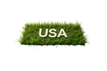 Natural green grass alphabet symbols evoke a spring eco design concept