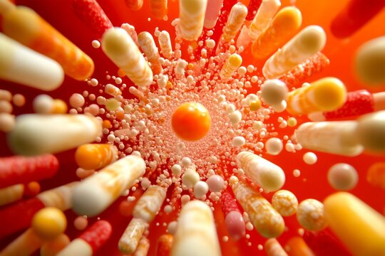 Weird brain effects. Surreal vision. Neurological abnormality. Metaphorical amphetamines feelings of a mental illusion. Hallucination - due to amphetamines: abstract image of mental state.