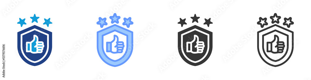 Poster Reputation Defense icon set multiple style collection