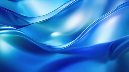 Obraz premium Abstract Blue Liquid Flow Design