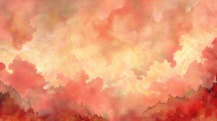 Abstract painting of a colorful sky with blended cloud formations