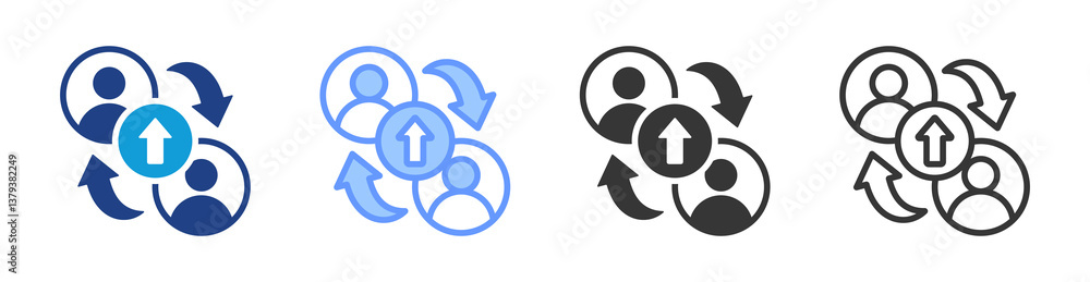 Aufkleber Enhancing Interaction icon set multiple style collection