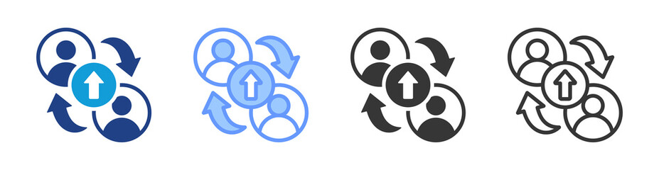 Enhancing Interaction icon set multiple style collection