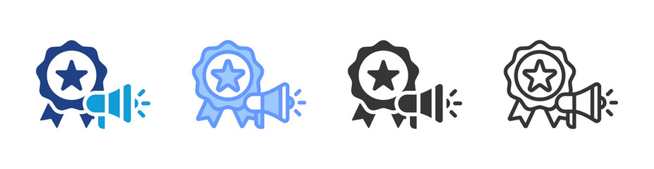 Fototapeta premium Brand Voice icon set multiple style collection