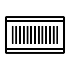 shipping container outline icon. freight container black line illustration.