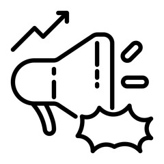 Promotion icon, line icon style