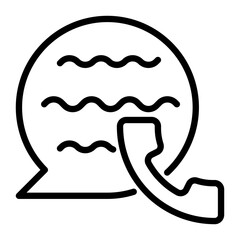 Call icon, line icon style