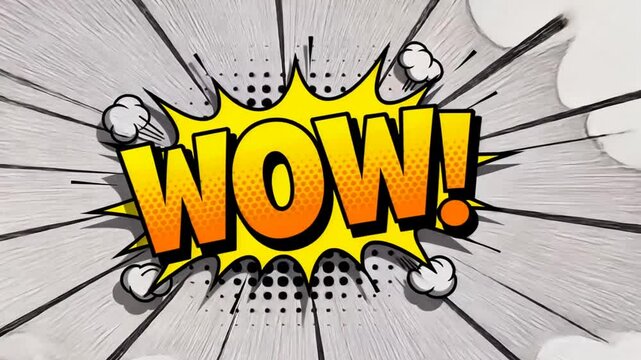 Astonishing Pop Art WOW! Exclamation Comic Book Style