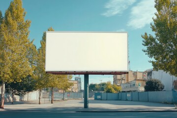 Detailed Visual  of Outdoor Square Billboard Mockup Template