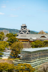 青空に映える熊本城