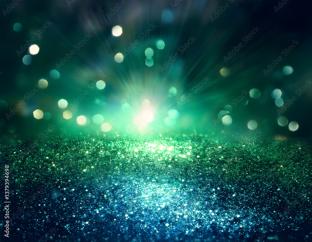 Poster a burst of light and energy emanates from a central point, creating a dynamic, abstract composition