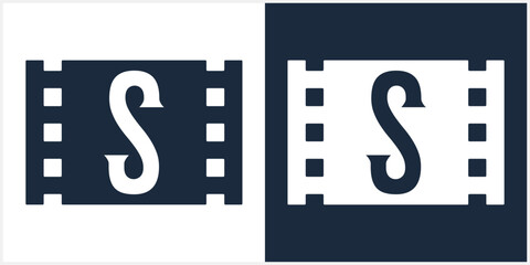 Letter S Film Logo design Icon abstract Vector