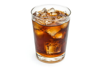 Refreshing Iced Drink in Glass, Cubes