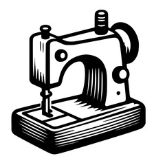 Sewing machine sketch silhouette