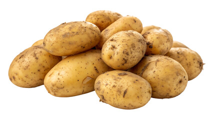Fresh potatoes isolated.