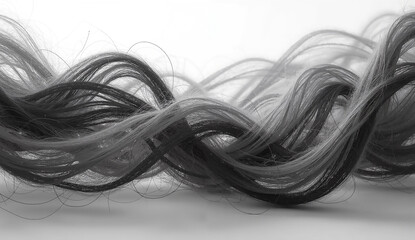 black and white hair, Generative AI