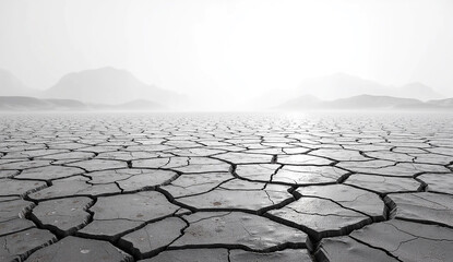 dry cracked land, Generative AI