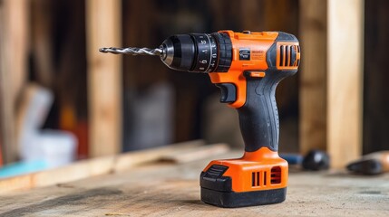 A power drill with a depth gauge attachment, ensuring controlled drilling depth.