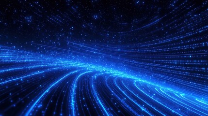 Abstract Digital Flowing Light Patterns