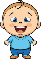 Obraz premium cute boy vector 