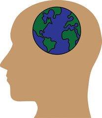 Colored World in Mind: Global Concept Vector