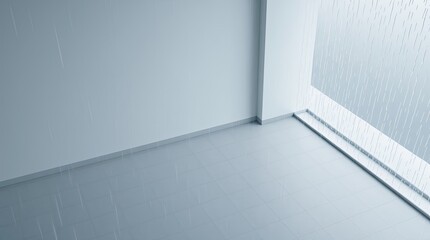 Obraz premium A minimal interior design view showing white walls and the corner