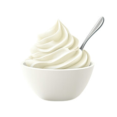 Sour Cream Bowl on transparent background