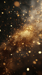 A photo of a starry night sky with a lot of glitter. The glitter is scattered throughout the sky, giving it a dreamy and ethereal feel. The stars are small and twinkling, creating a sense of wonder