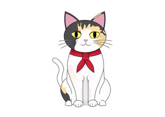 cute cat sitting pose