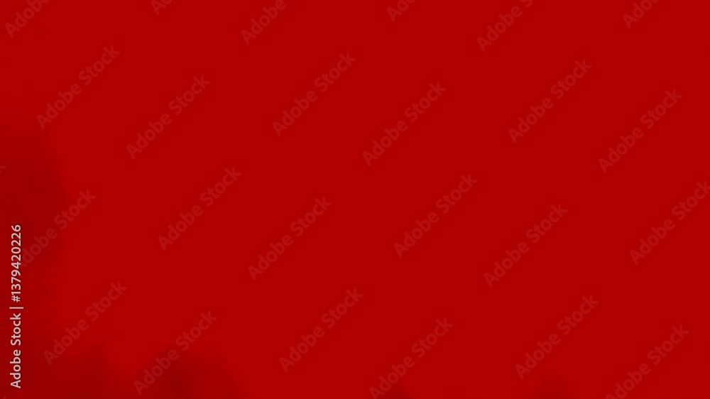 Poster organic pink blurs gently drifting across vibrant red gradient, creating fluid visual motion with so