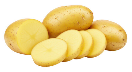 Find fresh yellow potatoes vegetable ingredient food diet on transparent
