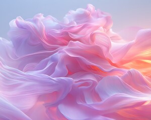 Fototapeta premium Pink Abstract Fabric Flow.